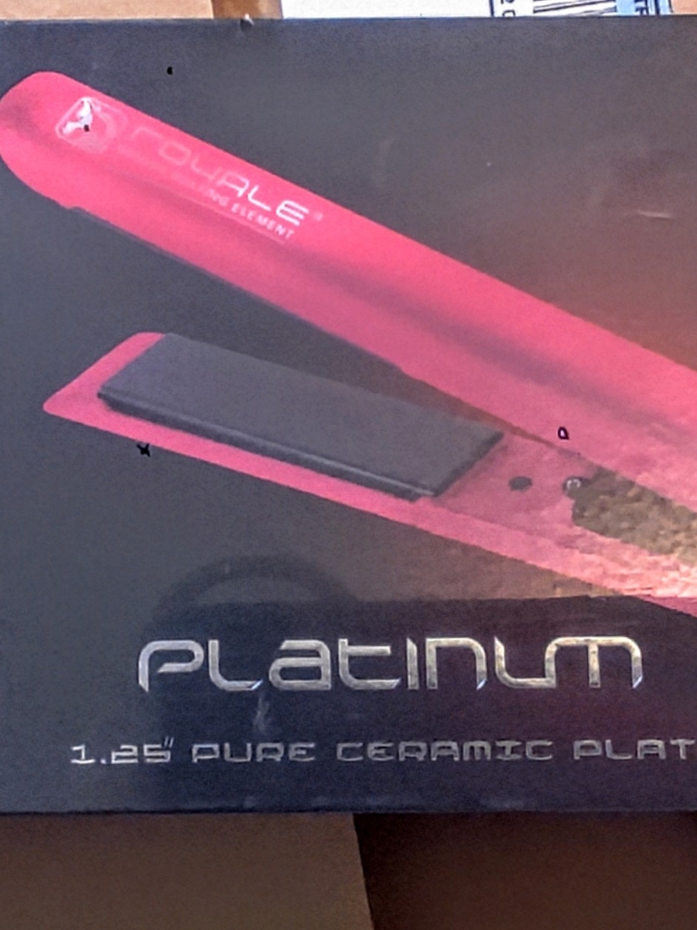 Brand New Sealed Royale Platinum 1.25" Ceramic Flat Iron Straightener - Hot Pink